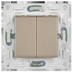 SKANDY Выключатель 2-клавишный перекрестный 10А SK-V06Sa песочный IEK