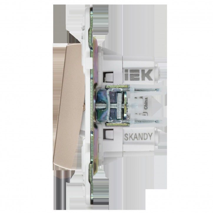 SKANDY Выключатель 2-клавишный перекрестный 10А SK-V06Sa песочный IEK