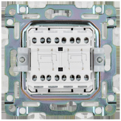 SKANDY Выключатель 2-клавишный перекрестный 10А SK-V06Sa песочный IEK