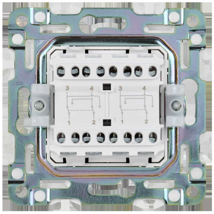 SKANDY Выключатель 2-клавишный перекрестный 10А SK-V06Sa песочный IEK