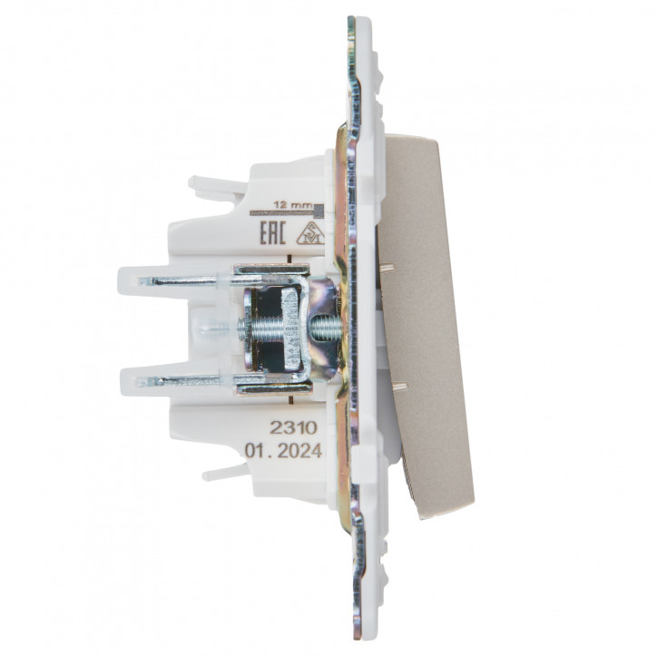 SKANDY Выключатель 3-клавишный 10А SK-V11Sh шампань IEK