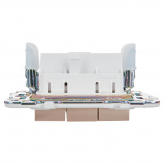 SKANDY Выключатель 3-клавишный 10А SK-V11Sa песочный IEK