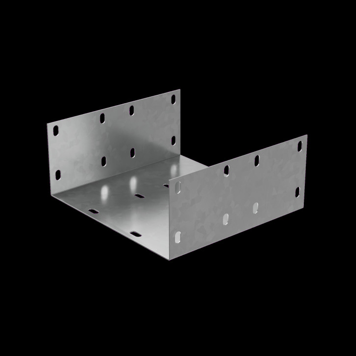 Соединительная пластина усиленная П-образная для лотка 100х300 мм ПЛЮС Соединительная пластина усиленная П-образная для лотка 100х300 мм ПЛЮС