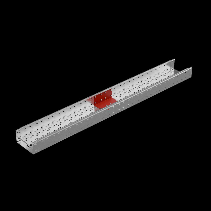 Соединительная пластина усиленная П-образная для лотка 100х600 мм ПЛЮС HD Соединительная пластина усиленная П-образная для лотка 100х600 мм ПЛЮС HD