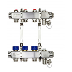 Коллекторная группа SSM-3R set 3 контура 1'X3/4' с термостатическими клапанами и кронштейнами