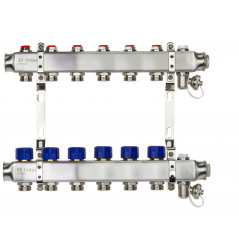 Комплект коллекторов SSM-6R set с кронштейнами, 6 контуров
