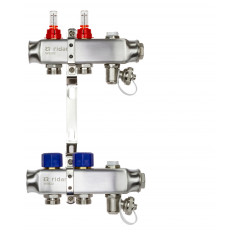 Коллекторная группа SSM-2RF set 2 контура 1'X3/4' с расходомерами и кронштейнами