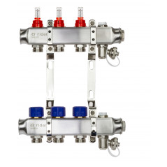 Коллекторная группа SSM-3RF set 3 контура 1'X3/4' с расходомерами и кронштейнами