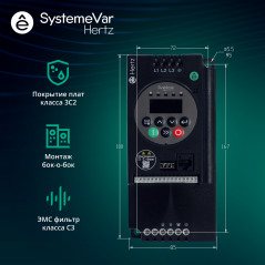 Преобразователь частоты STV050 5,5 кВт 380В ЭМС С3 + LED панель оператора