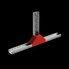 Т-отвод вертикальный 50х100 мм вверх c разворотом трассы на 90 гр. ПЛЮС HD