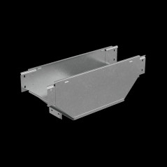 Т-ответвитель переходник 100х100-400 мм верт. c разворотом трассы на 90 гр. ПЛЮС (нижняя часть больше исходной) INOX304