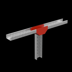 Т-отвод вертикальный 80х150 мм вниз c разворотом трассы на 90 гр. ПЛЮС INOX304