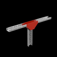 Т-отвод вертикальный 50х400 мм вниз c разворотом трассы на 90 гр. ПЛЮС INOX304