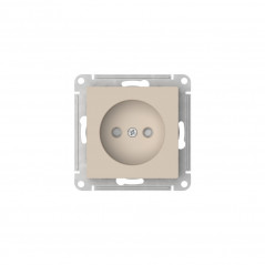 ATLASDESIGN РОЗЕТКА без заземления со шторками, 16А, быстрозажимные клеммы, ПЕСОЧНЫЙ