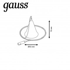 Комплект подвесов для трековых шинопроводов Черный 1шт Track Gauss