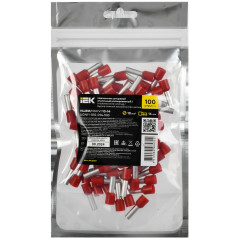 Наконечник НШВИ 10-14 темно-красный (100шт/упак) IEK