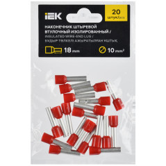 Наконечник НШВИ 10-18 темно-красный (20шт/упак) IEK