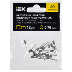 Наконечник НШВИ 0,75-12 серый (20шт/упак) IEK