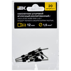 Наконечник НШВИ 1,5-12 черный (20шт/упак) IEK