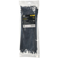 Хомут P6.6 с винтовым креплением чёрный 7,6х400мм IEK