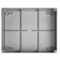 Коробка КМ41275 распаячная для открытой проводки 240х195х90мм IP44 (RAL7035 прозрачный красный кабел