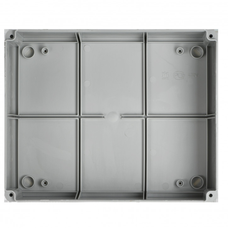 Коробка КМ41275 распаячная для открытой проводки 240х195х90мм IP44 (RAL7035 прозрачный красный кабел