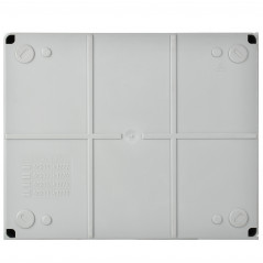 Коробка КМ41275 распаячная для открытой проводки 240х195х90мм IP44 (RAL7035 прозрачный красный кабел