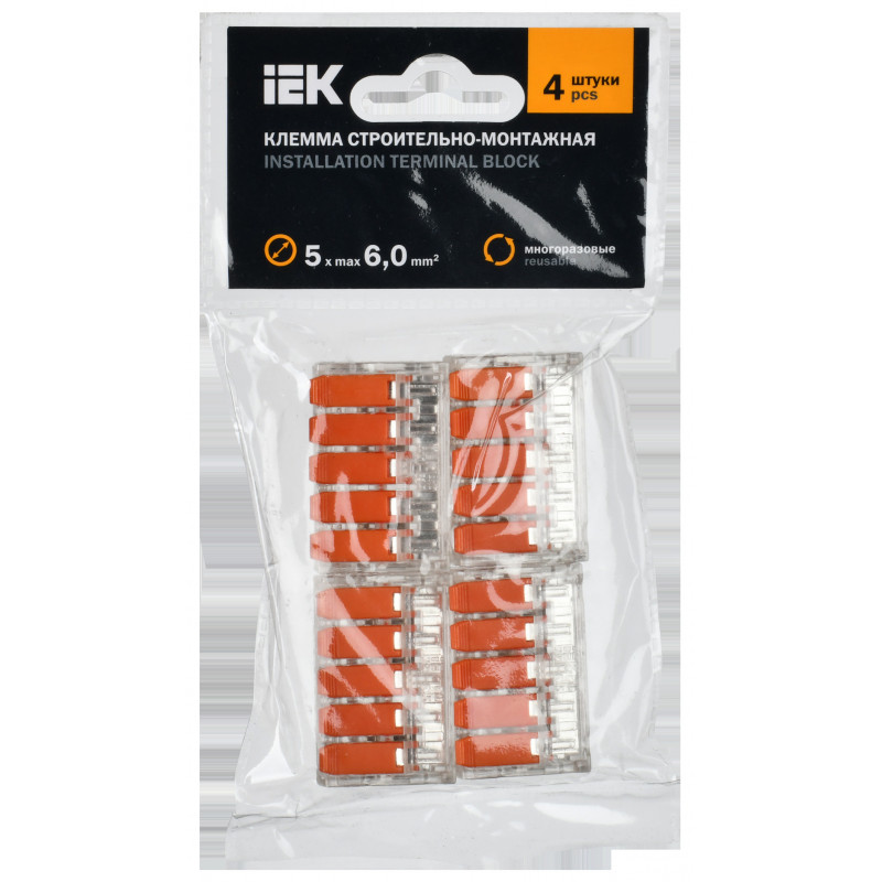 Строительно-монтажная клемма СМК 221-615 (4шт/упак) IEK