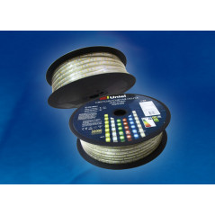 ULS-2835-60LED/m-10mm-IP67-220V-8W/m-50M-RED Светодиодная гибкая герметичная лента. Бобина 50 м. Красный свет. TM ., шк 46904850