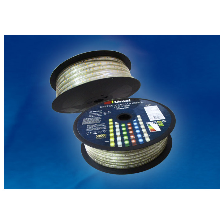 ULS-2835-60LED/m-10mm-IP67-220V-8W/m-50M-RED Светодиодная гибкая герметичная лента. Бобина 50 м. Красный свет. TM ., шк 46904850 ULS-2835-60LED/m-10mm-IP67-220V-8W/m-50M-RED Светодиодная гибкая герметичная лента. Бобина 50 м. Красный свет. TM ., шк 46904850