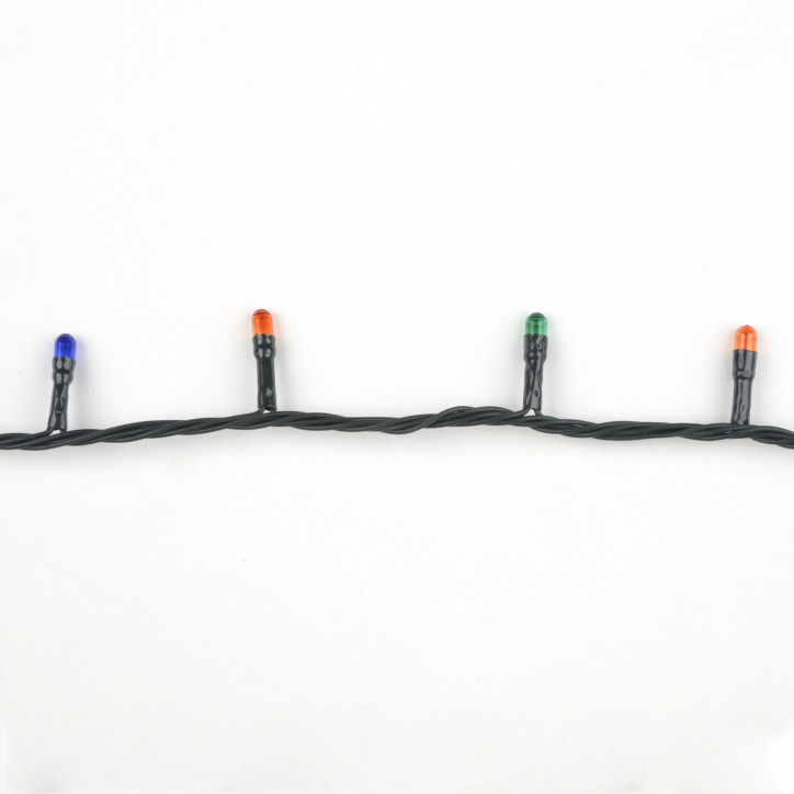 Гирлянда с контроллером 25м 500 миниламп накаливания Разноцветный свет Провод зеленый