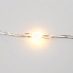 Гирлянда светодиодная на батарейках 2AA (не в/к) Роса 5м 50 светодиодов Теплый Провод медный ULD-S0500-050/SCB/2AA WARM WHITE IP