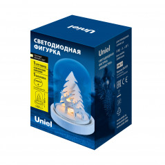 Фигура светодиодная Рождество1 на батарейках CR2032 (в/к) 1 светодиод ULD-F030 WARM WHITE XMAS1 Теплый белый свет