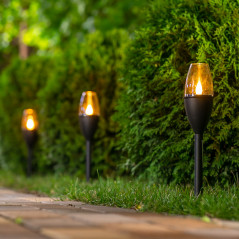 Садовый светильник на солнечной батарее USL-C-694/PT375 CANDLE SET12 в составе набора из 12шт Эффект горящего пламени 1*AAА акку