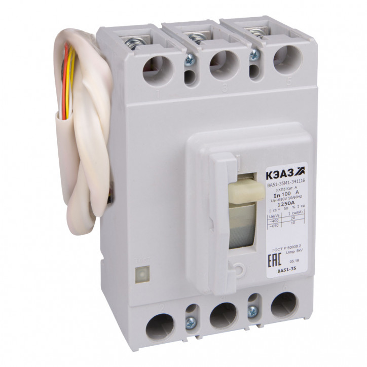 Выключатель автоматический ВА51-35М2-341816-125А-1000-690AC-НР220..240AC/DC-УХЛ3- Выключатель автоматический ВА51-35М2-341816-125А-1000-690AC-НР220..240AC/DC-УХЛ3-