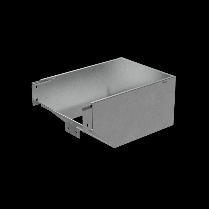 Угол верт. внеш. L 100х300 мм с разворотом трассы на 90 гр. ПЛЮС INOX304 Угол верт. внеш. L 100х300 мм с разворотом трассы на 90 гр. ПЛЮС INOX304