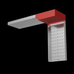 Угол верт. внеш. L 100х600 мм с разворотом трассы на 90 гр. ПЛЮС INOX304