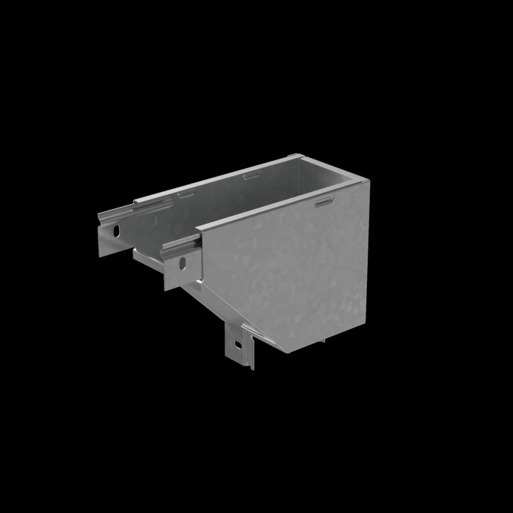 Угол верт. внеш. L 50х100 мм с разворотом трассы на 90 гр. ПЛЮС INOX304 Угол верт. внеш. L 50х100 мм с разворотом трассы на 90 гр. ПЛЮС INOX304