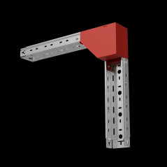 Угол верт. внеш. L 50х100 мм с разворотом трассы на 90 гр. ПЛЮС INOX304