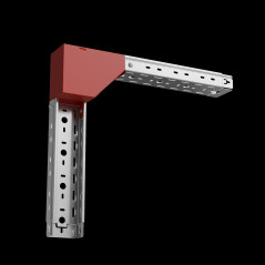 Угол верт. внеш. R 50х150 мм с разворотом трассы на 90 гр. ПЛЮС INOX304