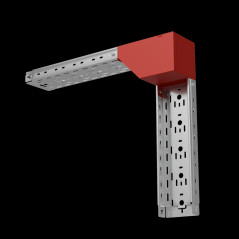 Угол верт. внеш. L 50х150 мм с разворотом трассы на 90 гр. ПЛЮС INOX304