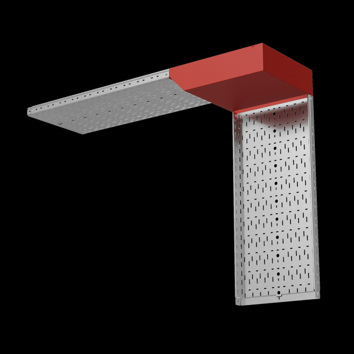 Угол верт. внеш. L 50х500 мм с разворотом трассы на 90 гр. ПЛЮС INOX304