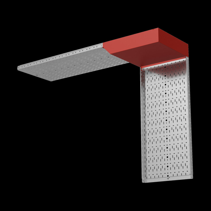 Угол верт. внеш. L 50х600 мм с разворотом трассы на 90 гр. ПЛЮС INOX304 Угол верт. внеш. L 50х600 мм с разворотом трассы на 90 гр. ПЛЮС INOX304