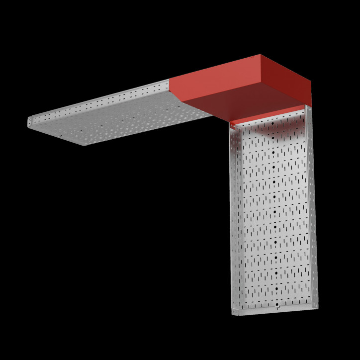 Угол верт. внеш. L 80х600 мм с разворотом трассы на 90 гр. ПЛЮС INOX304
