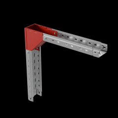 Угол внеш. верт. 50х400 мм с разворотом трассы на 180 гр. ПЛЮС INOX304