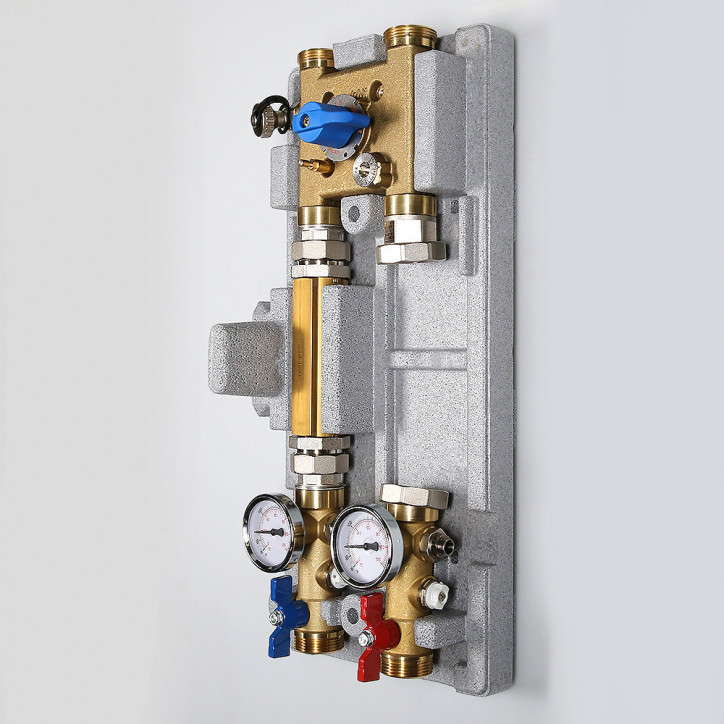 Группа насосная для систем VARIMIX 1'1/4 - 3W-KV4 с байпасом и трехходовым клапаном Группа насосная для систем VARIMIX 1'1/4 - 3W-KV4 с байпасом и трехходовым клапаном