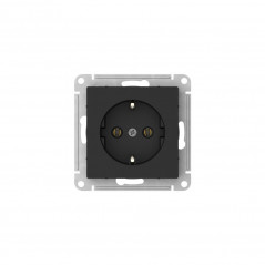 ATLASDESIGN РОЗЕТКА с заземлением, 16А, быстрозажимные клеммы, КАРБОН