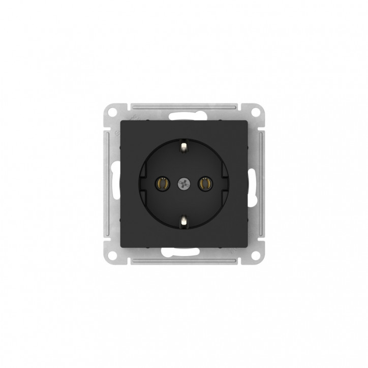 ATLASDESIGN РОЗЕТКА с заземлением, 16А, быстрозажимные клеммы, КАРБОН ATLASDESIGN РОЗЕТКА с заземлением, 16А, быстрозажимные клеммы, КАРБОН