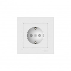 ATLASDESIGN РОЗЕТКА с заземлением со шторками, 16А, в сборе, быстрозажимные клеммы, БЕЛЫЙ
