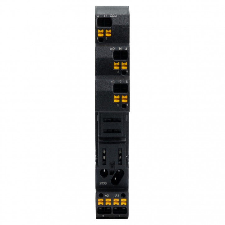 Колодка c клеммами push-in для реле на 1 группу: IR-24DC/230AC-1CO